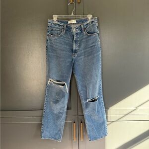Abercrombie Ankle Straight Leg Jean Ultra High Rise